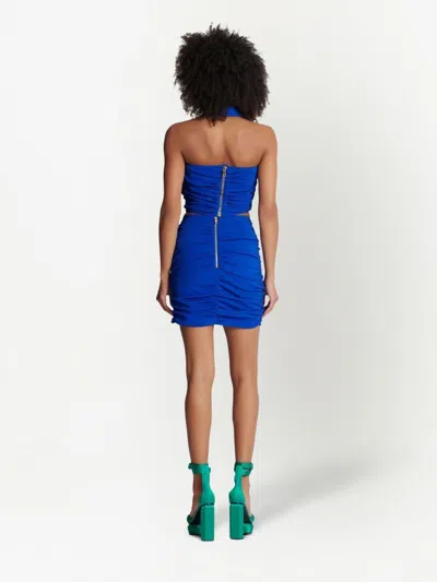 Balmain Draped Jersey Mini Skirt