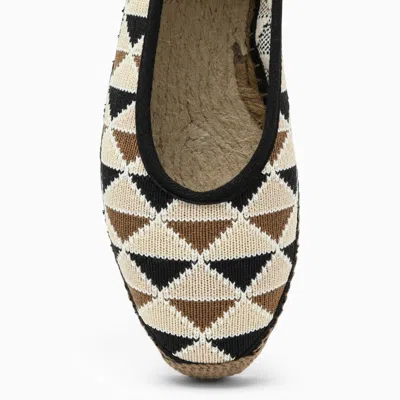 Castaã±er Carina Low Espadrilles In Multicoloured Crochet