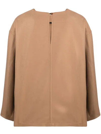 Erika Cavallini Terry-cloth Cape Blouse