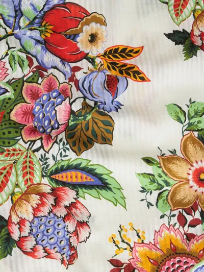 Etro Tie-detailed Floral-print Cotton And Silk-blend Voile Blouse