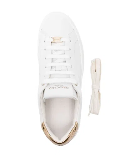 Ferragamo White Leather Sneakers