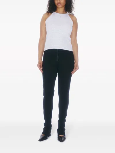 Filippa K Monogram-embroidered Striped Organic Cotton Tank Top