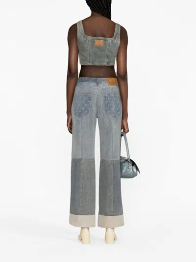 Marine Serre Regenerated Denim Top