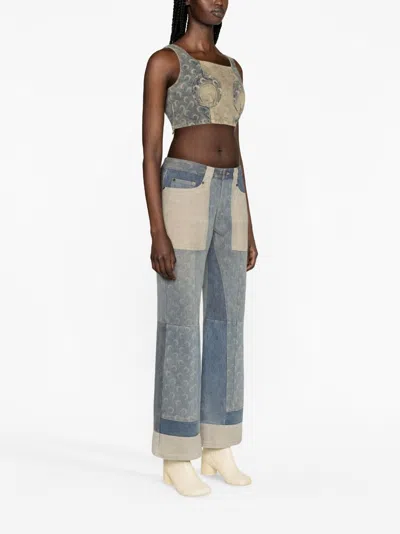 Marine Serre Regenerated Denim Top