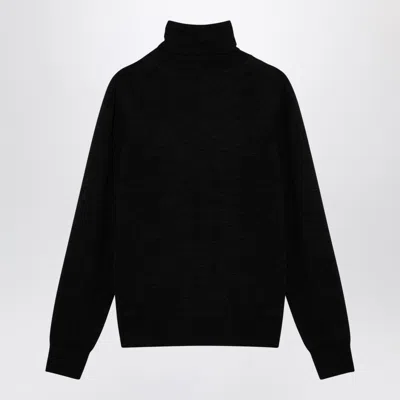 Shop P.a.r.o.s.h . Black Cashmere And Silk Blend Turtleneck Sweater