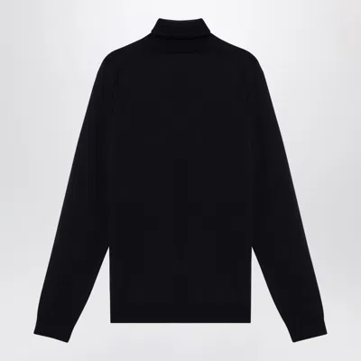Roberto Collina Black Crew Neck Wool Sweater