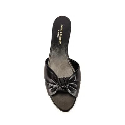 Saint Laurent Woven Leather Sandal Slide