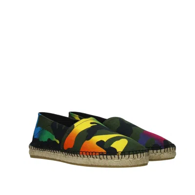 Valentino Camouflage Print Canvas Espadrillas