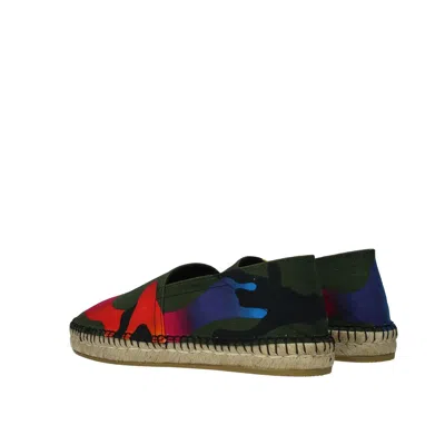 Valentino Camouflage Print Canvas Espadrillas
