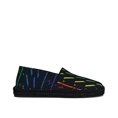 Valentino Espadrilles With All-over Multicolor Vltn Logo