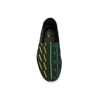 Valentino Espadrilles With All-over Multicolor Vltn Logo