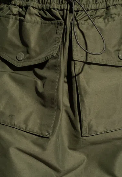 Moncler Elasticated-waist Cargo Mini Skirt In Green