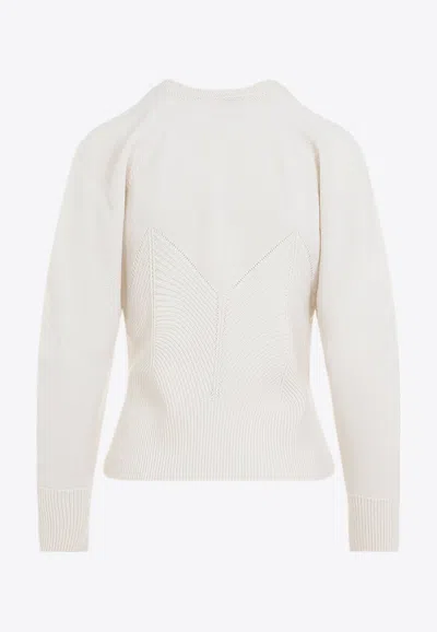Alexander Mcqueen Chevron Corset Pullover Clothing In Ivory