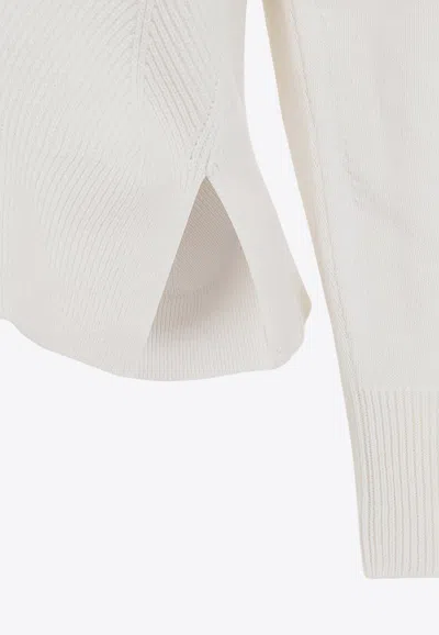 Alexander Mcqueen Chevron Corset Pullover Clothing In Ivory