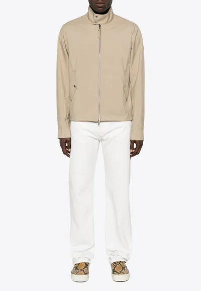 Moncler Nibles Cotton Down Jacket In Beige