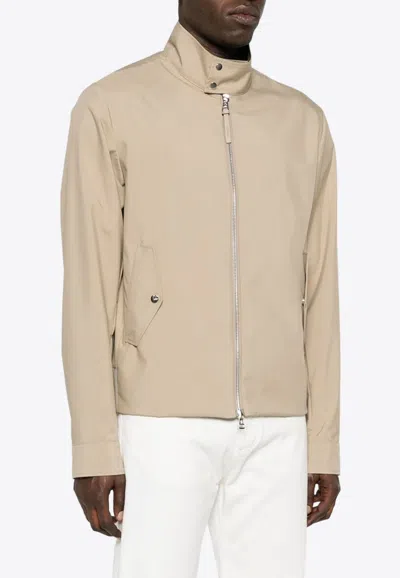 Moncler Nibles Cotton Down Jacket In Beige