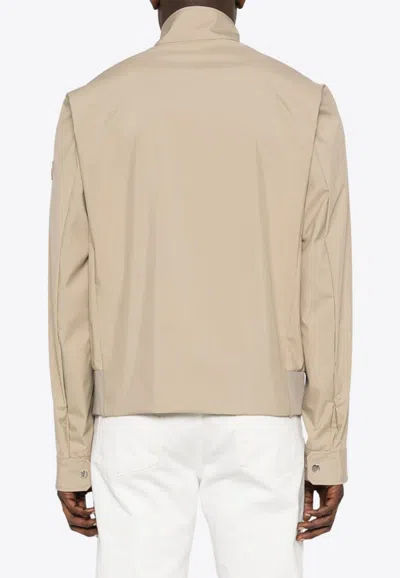 Moncler Nibles Cotton Down Jacket In Beige