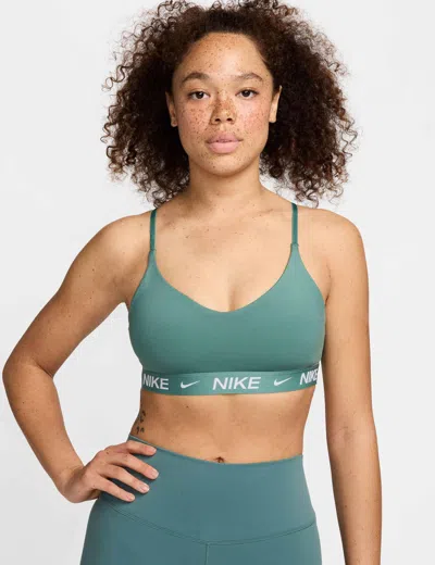 Shop Nike Indy Light Support Sports Bra In Green