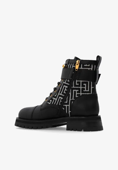 BALMAIN CHARLIE LEATHER ANKLE BOOTS 