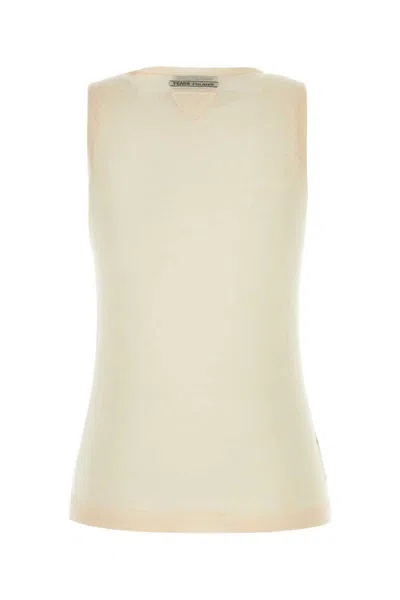 Prada Skin Pink Cashmere Blend Vest In Neutral