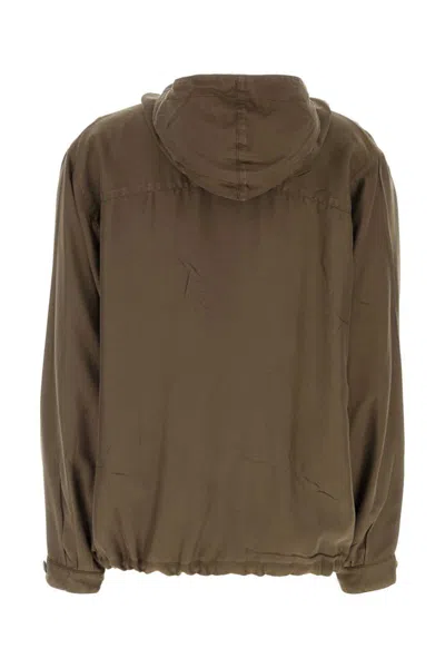 Shop Prada Shirts In Brown