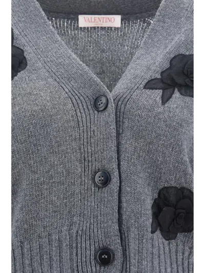 Shop Valentino Knitwear In Grigio Scuro Melange