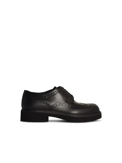 Ferragamo Leather Brogues In Brown