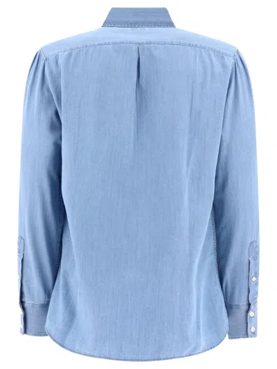 Shop Brunello Cucinelli Denim Shirt In Blue