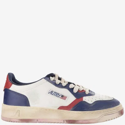 Shop Autry Medalist Low Super Vintage Leather Sneakers