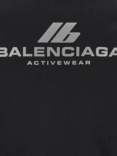Balenciaga Hoodie With Logo Print And Front Pockets