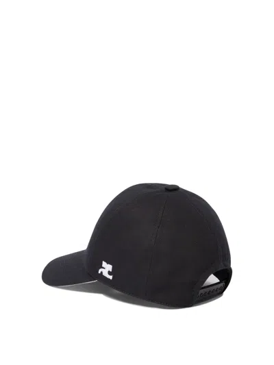 Courrèges Reedition Vinyl Cap With Ac Logo In Black