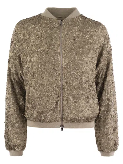 Herno Bomber Jacket With Sequins