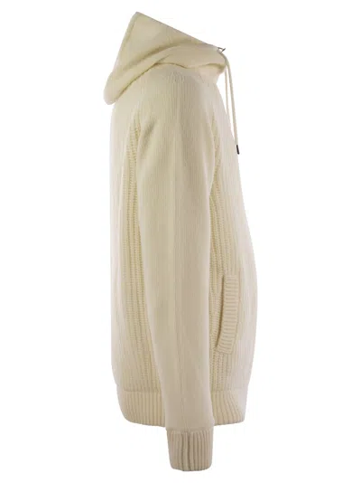 Herno Resort Cardigan In Stocking-stitched Carded Wool