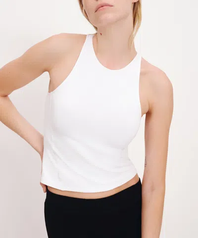Atm Anthony Thomas Melillo Pima Cotton Racer Top In White