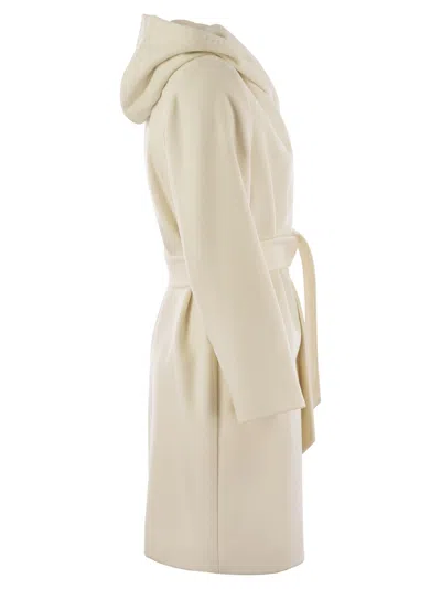 Shop Max Mara Studio Newmang Wool Coat With Hood