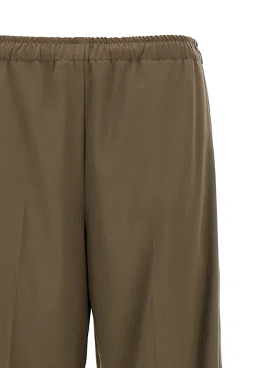 Mm6 Maison Margiela Mm6 By Maison Margiela Brown Satin Band Pants With Contrast Detailing