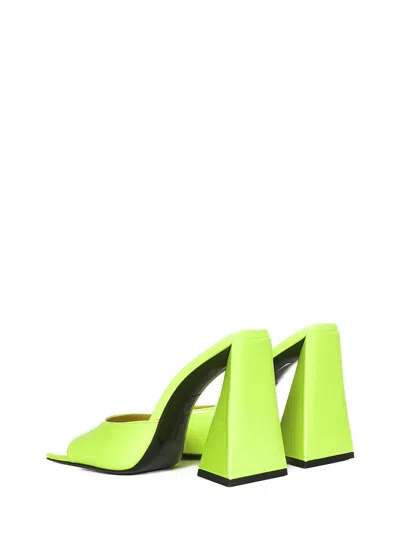 Attico Devon 115mm Slip-on Mules In Yellow