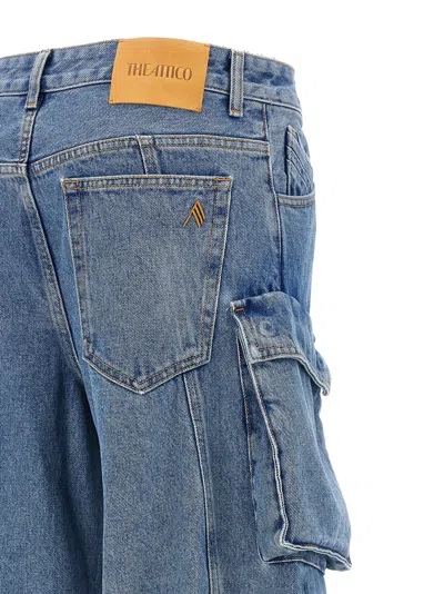 Attico Fern Low-rise Wide-leg Cargo Jeans