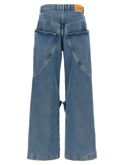 Attico Sky Blue Baggy Jeans With Large Pockets