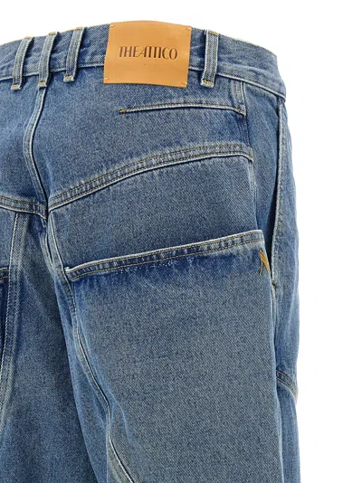 Attico Sky Blue Baggy Jeans With Large Pockets