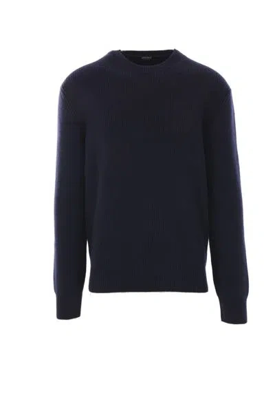 Shop Zegna Sweaters In Blue Navy