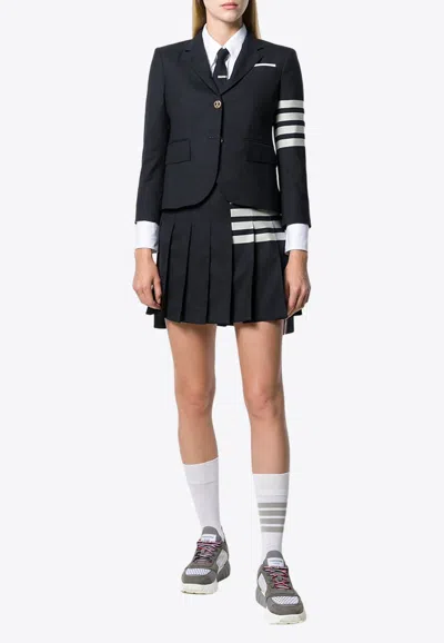 Thom Browne 4-bar Pleated Miniskirt In Navy