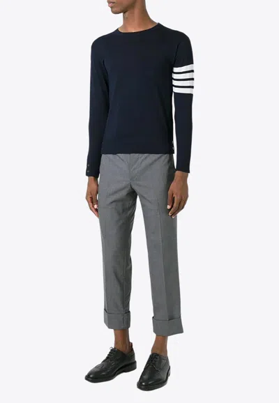 Thom Browne 4-bar Stripe Virgin Wool Jumper In Navy
