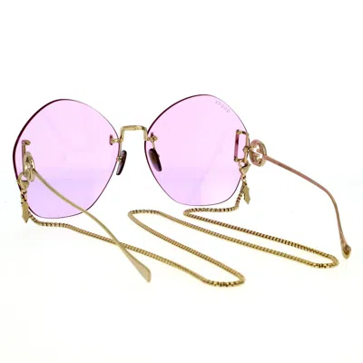 Shop Gucci Eyewear Sunglasses In Gold