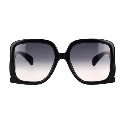 Gucci Interlocking G Oversized Square-frame Sunglasses In Black