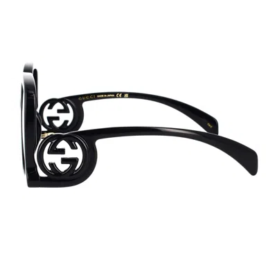 Gucci Interlocking G Oversized Square-frame Sunglasses In Black