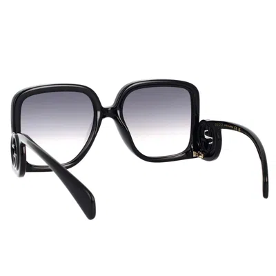 Gucci Interlocking G Oversized Square-frame Sunglasses In Black