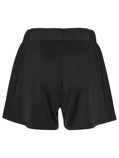 Moncler Logo Patch Drawstring Shorts In Black