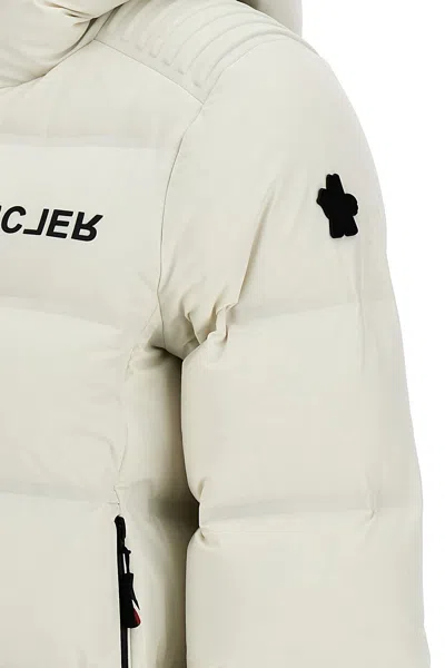 Moncler 'swiss' Quilted Down Jacket With Hood And Ribbed Cuffs In Multicolor