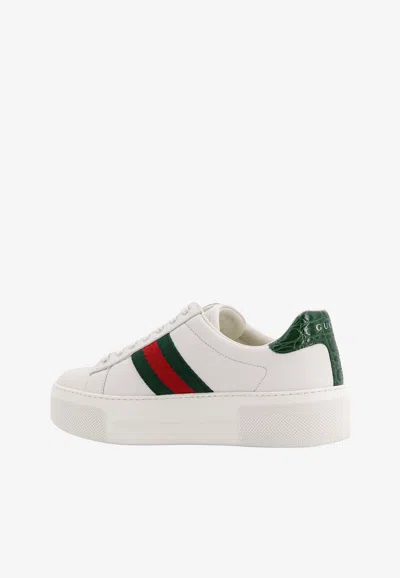 Shop Gucci Ace Web Low-top Sneakers In White